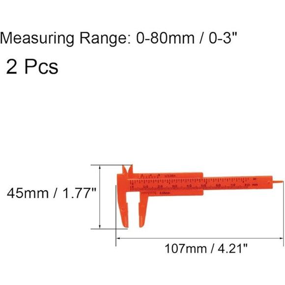 uxcell Mini Double Scale Plastic Ruler Measuring Tool - Picture 2 of 3